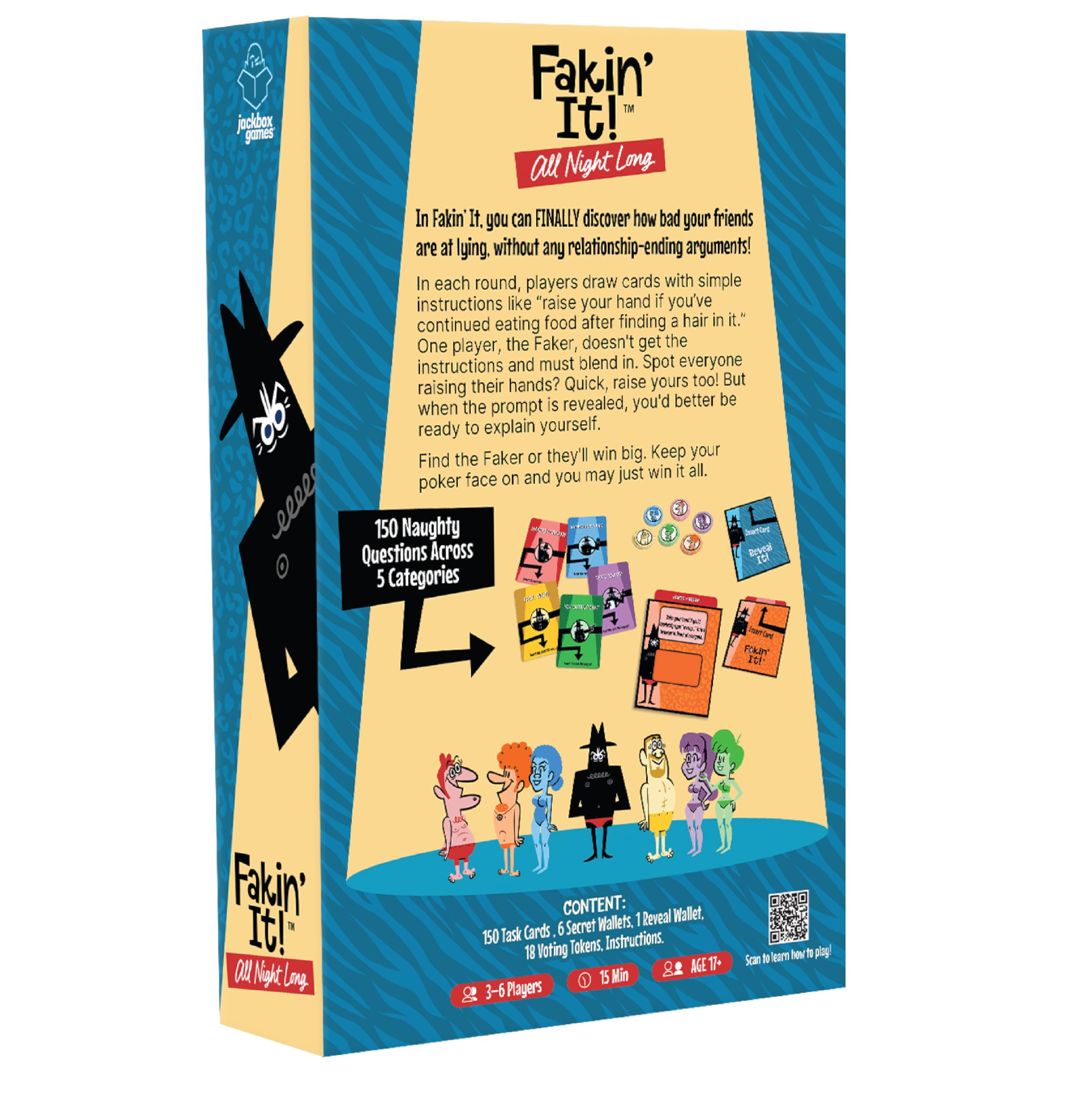 Amazon.com: Wilder JACKBOX Games Fakin' It All Night Long Board